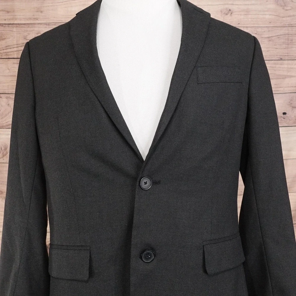 Banana Republic Suit Jacket Mens 40R Gray Slim Fit Stretch 2 Button Notch Lapel